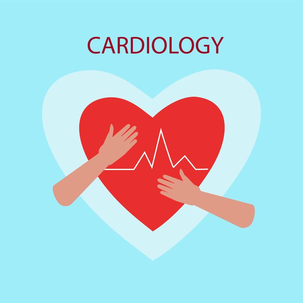 ilustração em vetor serviço de cuidados de saúde cardiology.health.