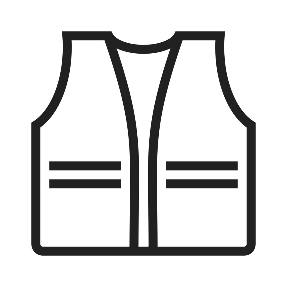 ícone de linha de jaqueta de construção vetor