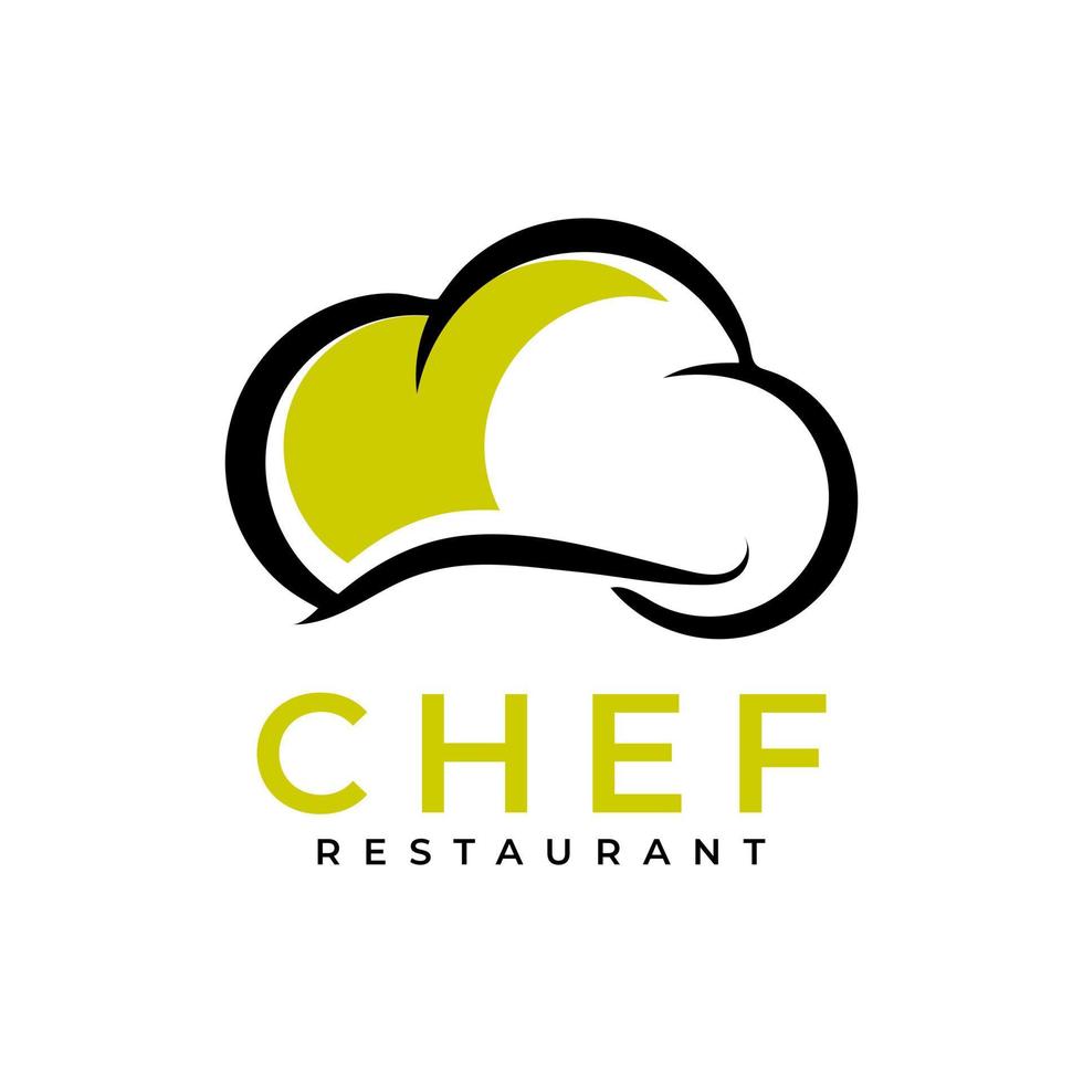 design do logotipo do chef vetor