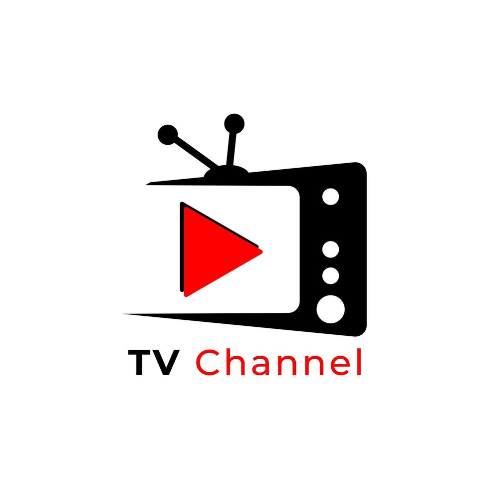 modelo de design de logotipo de canal de tv vetor