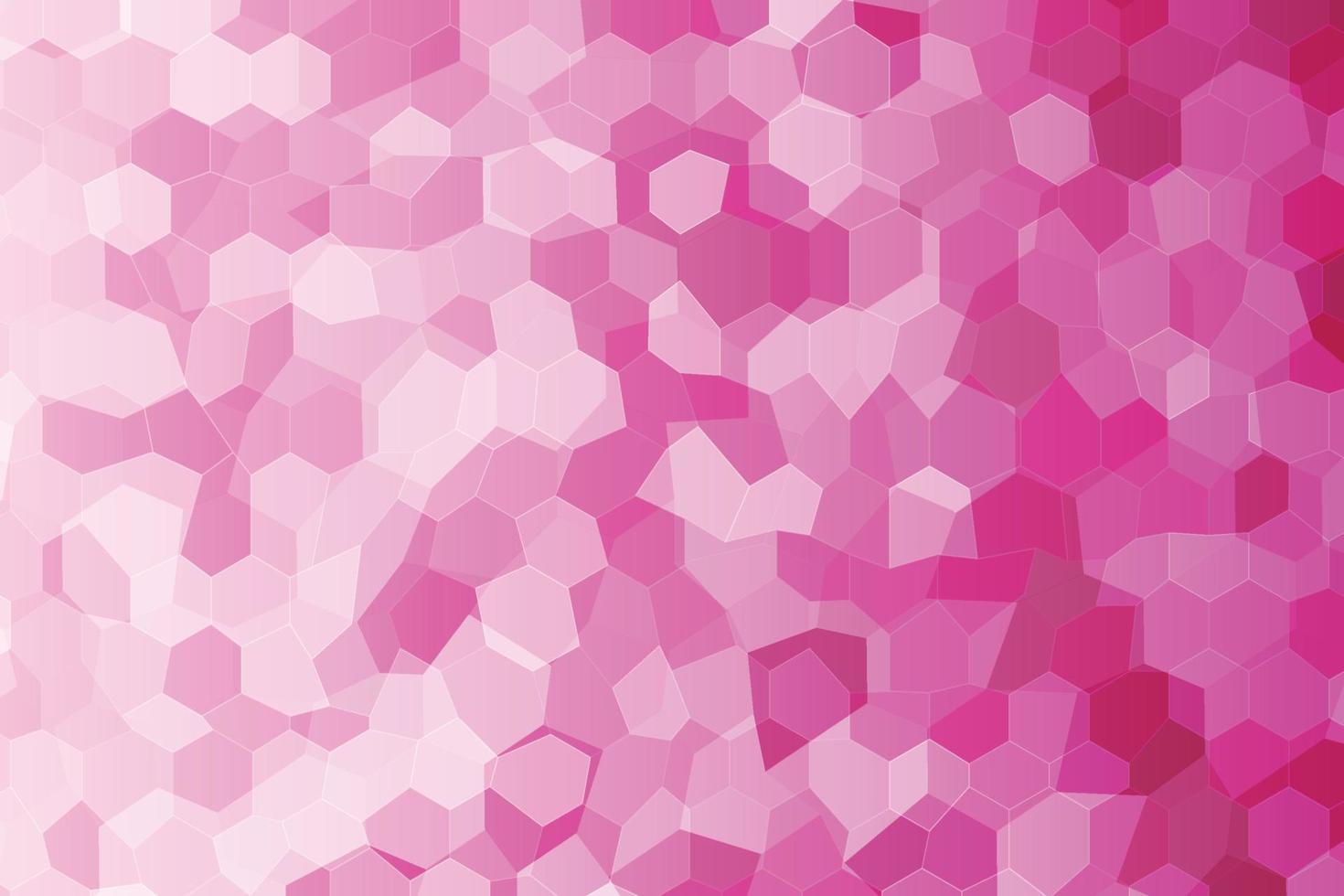 fundo de polígono hexágono gradiente rosa abstrato. vetor