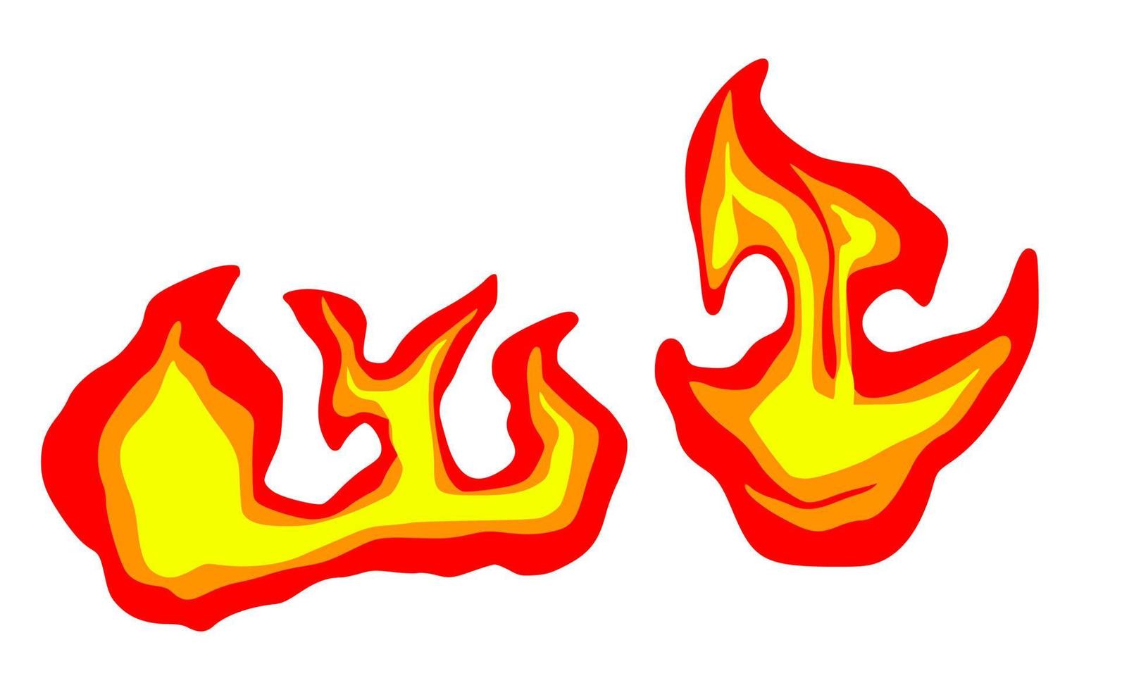 Desenhos Animados Fogo Chama Coleção Vetor Fogo Vermelho Elemento Fogo  imagem vetorial de Djoyotrue© 447297888
