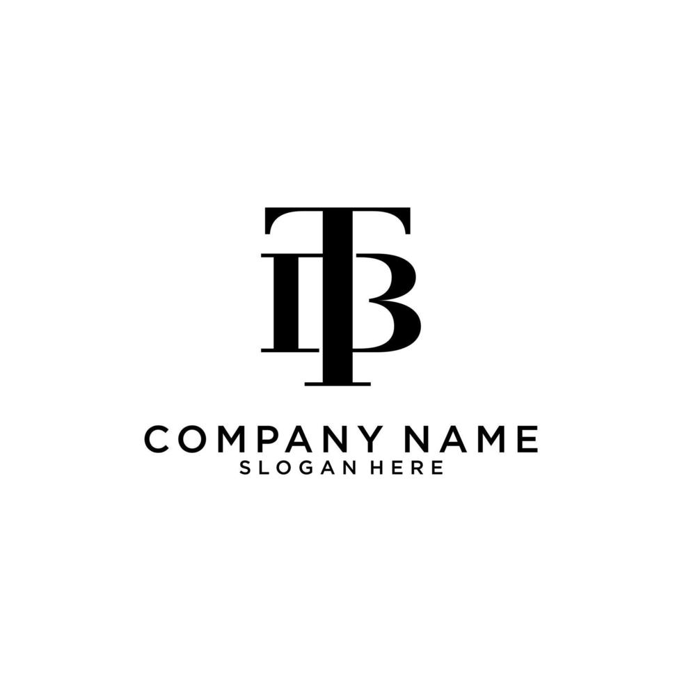 tb ou bt vetor de design de logotipo de letra inicial.
