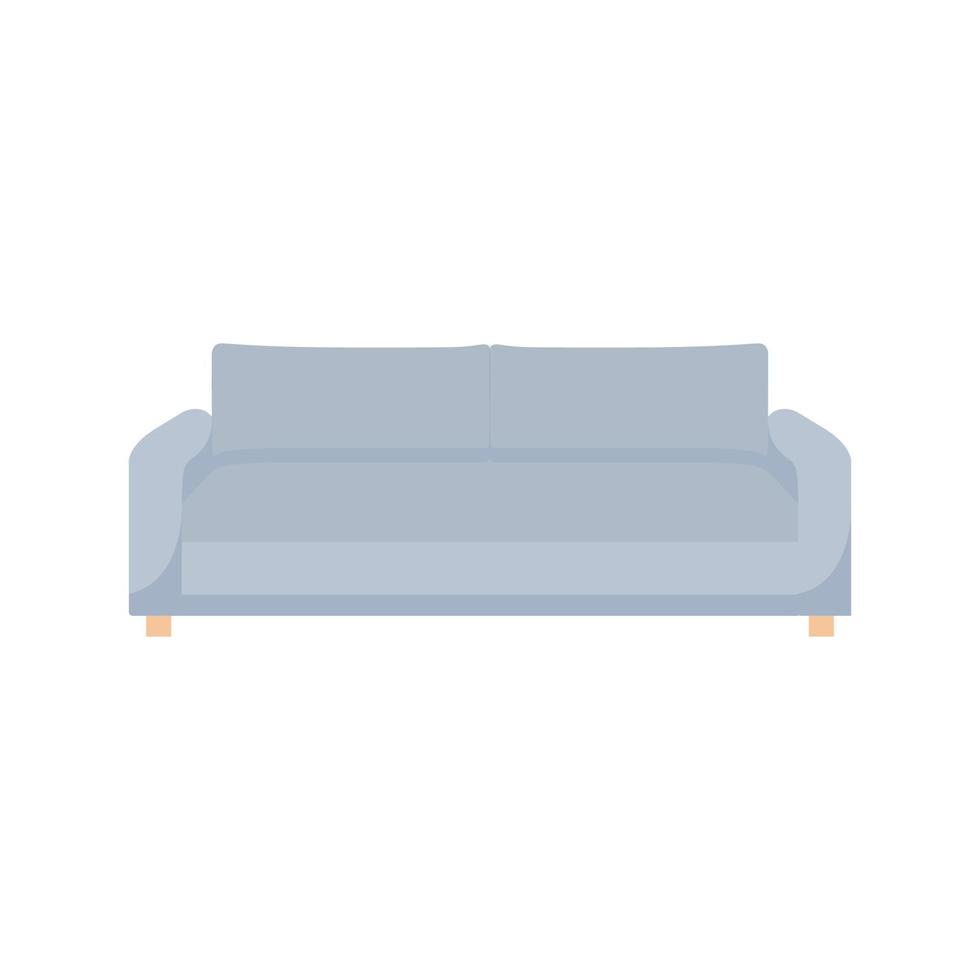 ilustração plana de sofá. elemento de design de ícone limpo em fundo branco isolado vetor