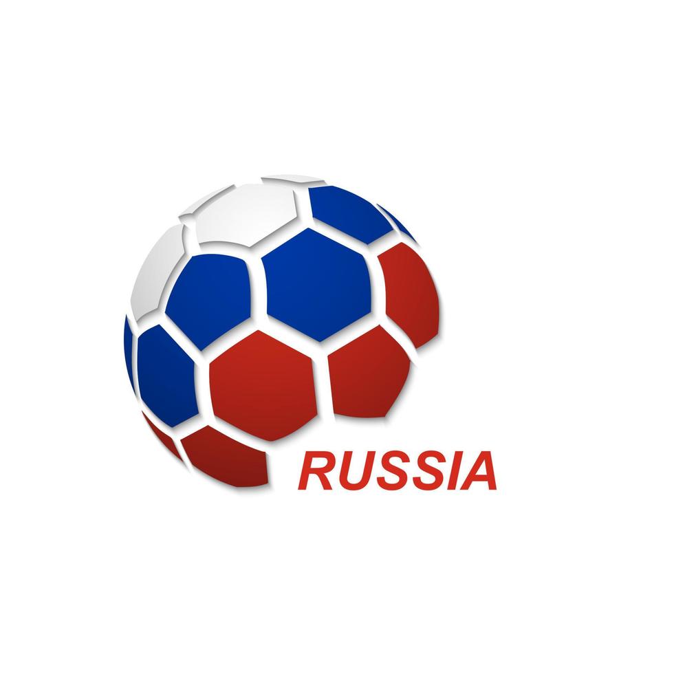 bola de futebol abstrata com cores da bandeira nacional vetor