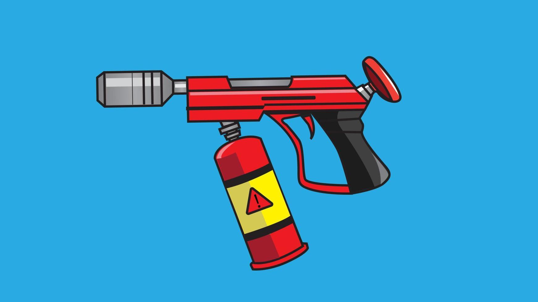 ilustração vetorial de ícone de lança-chamas vetor