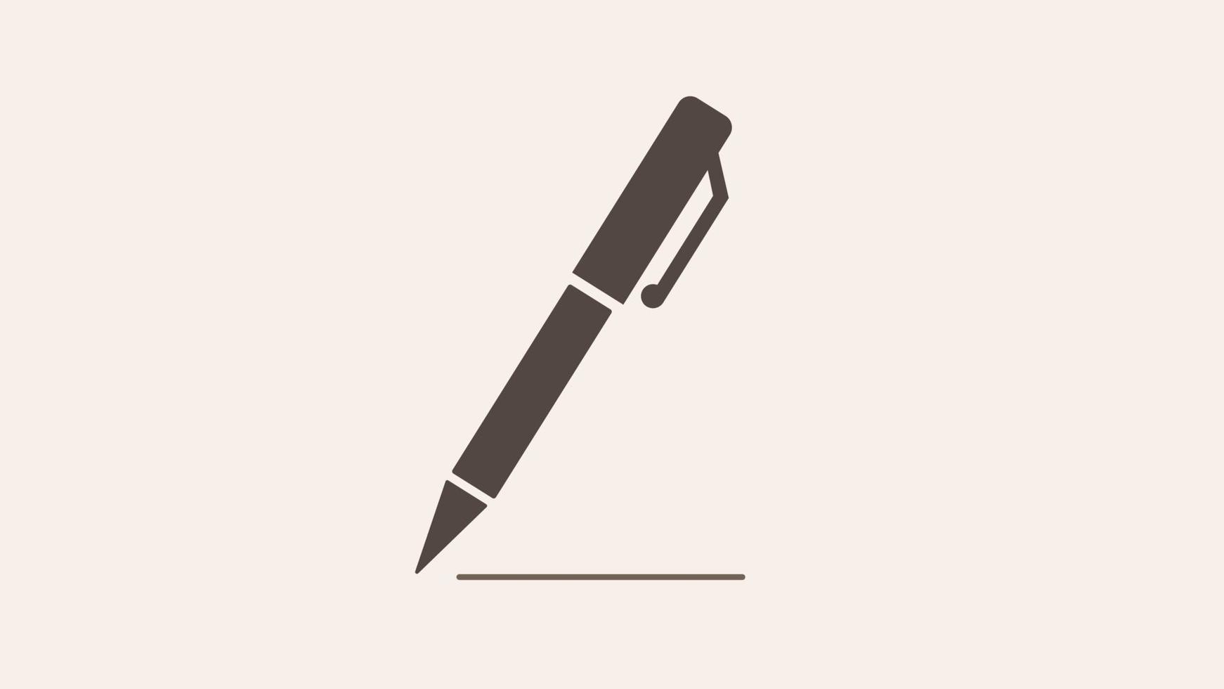 ilustração vetorial de ícone de caneta simples vetor