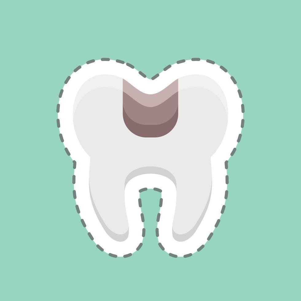 recheios de corte de linha de adesivo. adequado para símbolo de medicina. design simples editável. vetor de modelo de design. ilustração simples