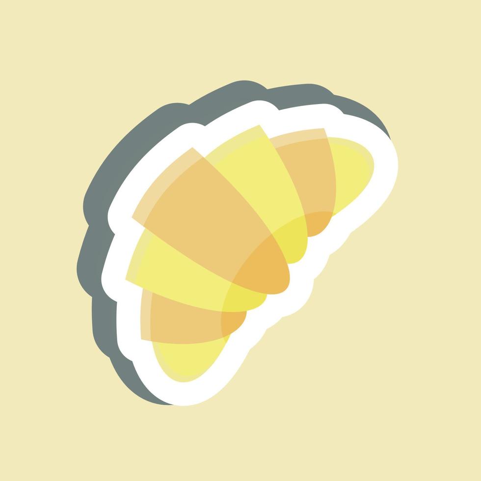 croissant adesivo. adequado para símbolo de padaria. design simples editável. vetor de modelo de design. ilustração simples