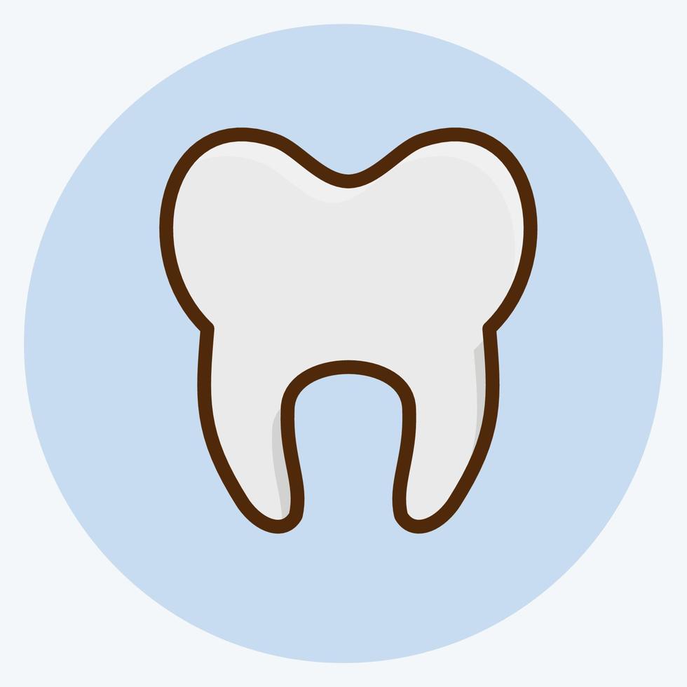 dente de ícone. adequado para símbolo de medicina. estilo plano. design simples editável. vetor de modelo de design. ilustração simples