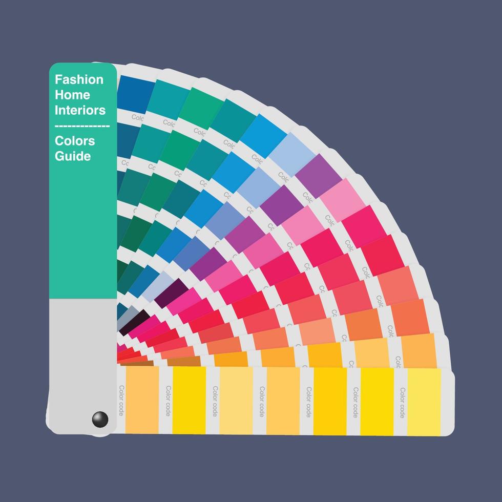 ilustração do guia de paleta de cores rgb de interiores de moda vetor