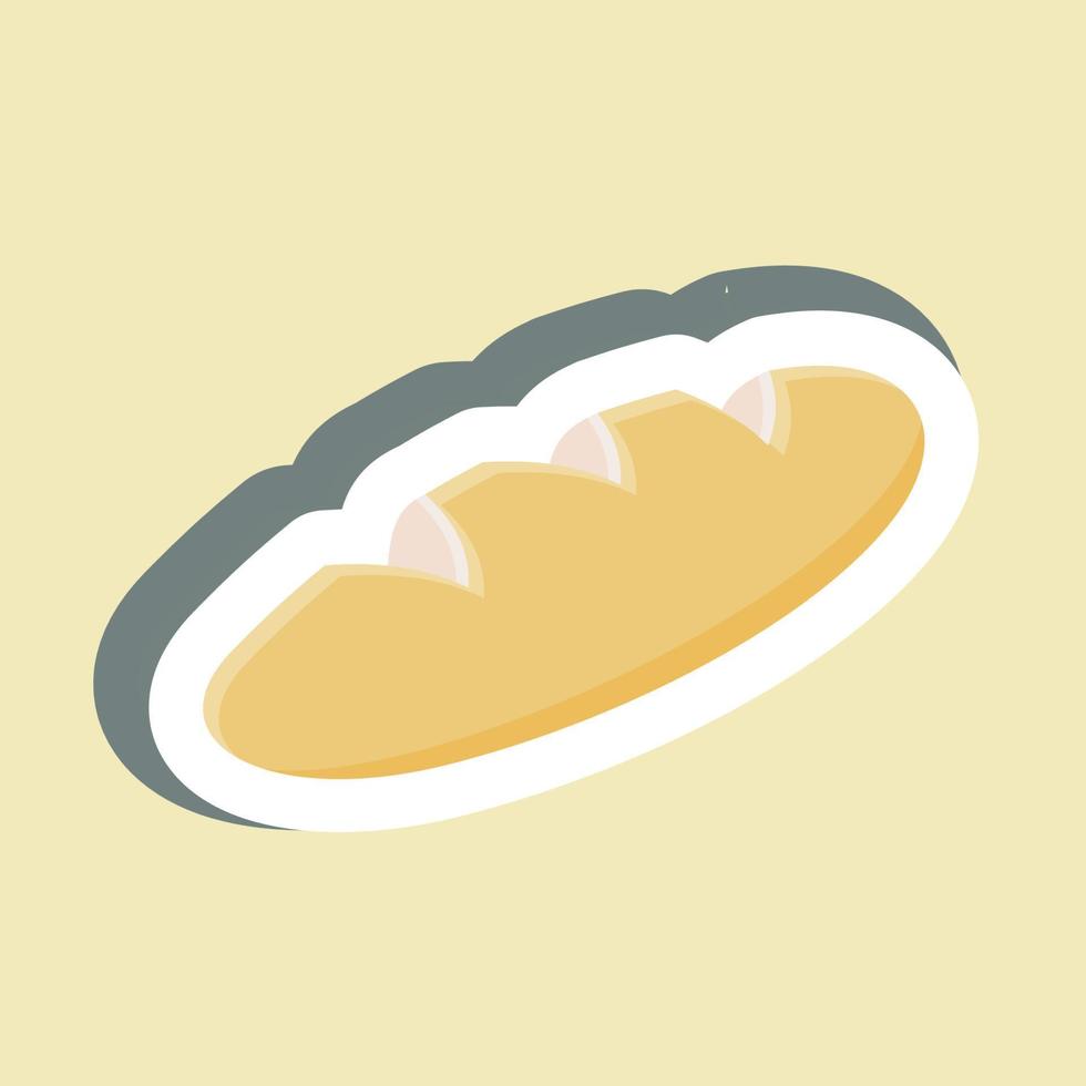 pão adesivo. adequado para símbolo de padaria. design simples editável. vetor de modelo de design. ilustração simples