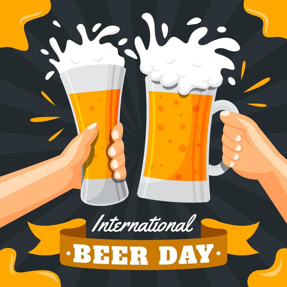 dia internacional da cerveja vetor