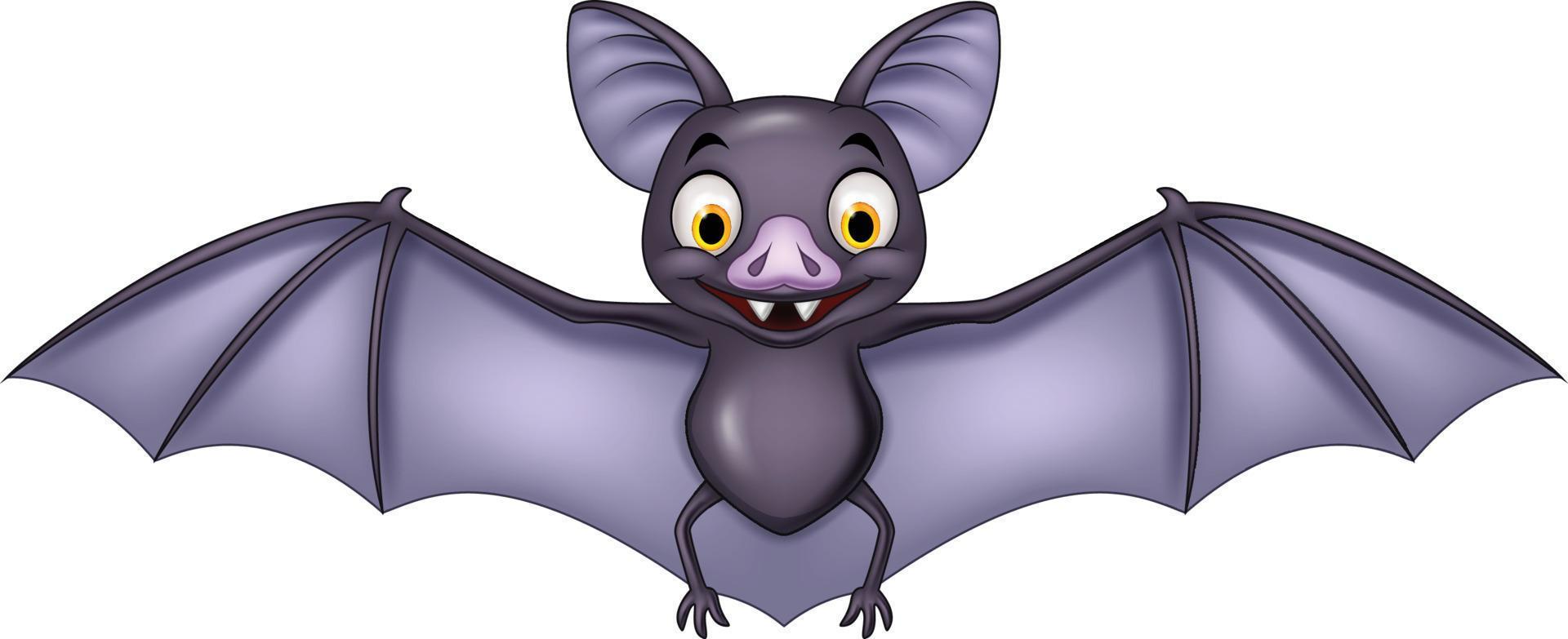 morcego dos desenhos animados isolado no fundo branco vetor