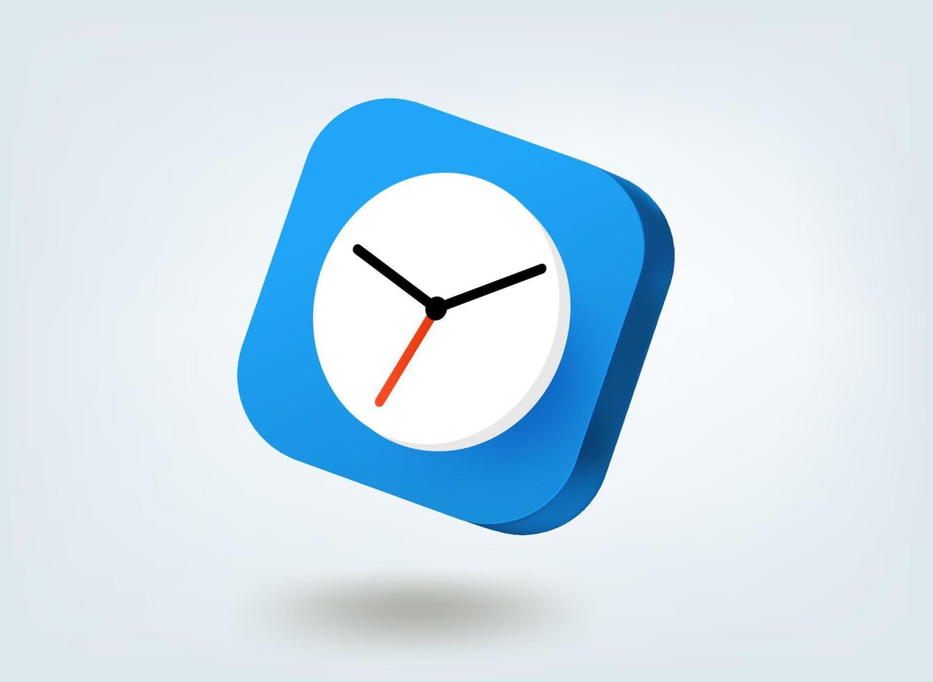 conceito de tempo. ícone de aplicativo móvel de vetor 3D