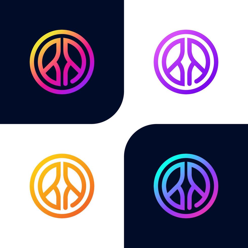 projetos iniciais de letras de logotipo rb, ícones coloridos exclusivos modernos criativos br. vetor