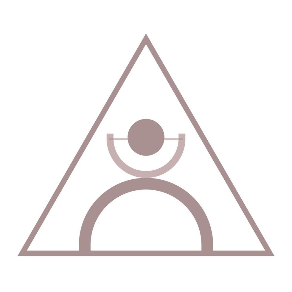 ícone de símbolo gráfico boho minimalista. elemento de ícone de decoração de silhueta minimalista boho simples para impressão de camiseta ou pôster vetor