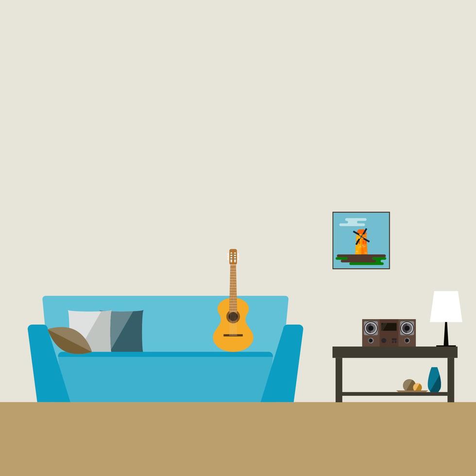 sofá sofá sofá cama sala de estar design de interiores ícone elemento padrão de fundo. vetor