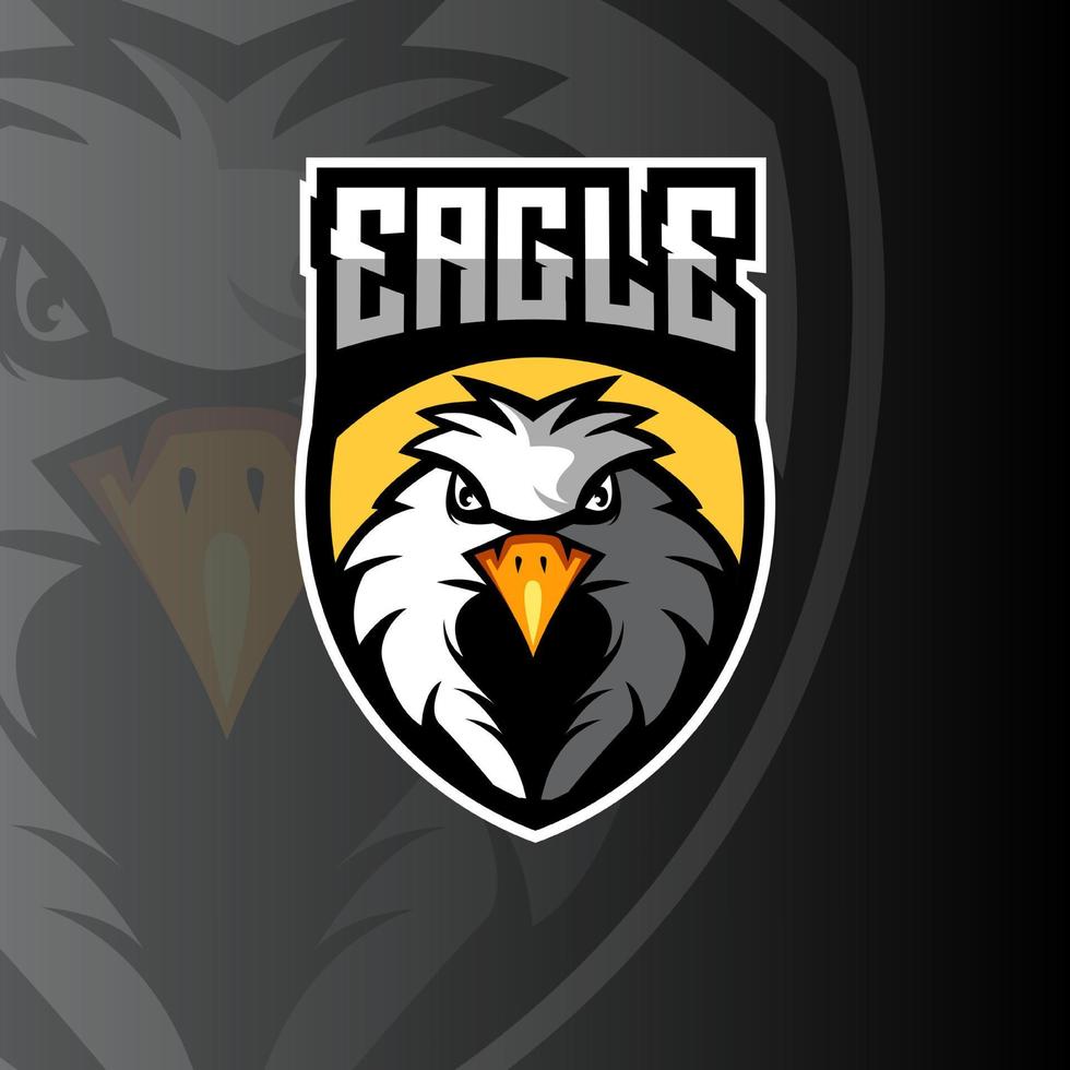 vetor de design de logotipo de mascote de águia