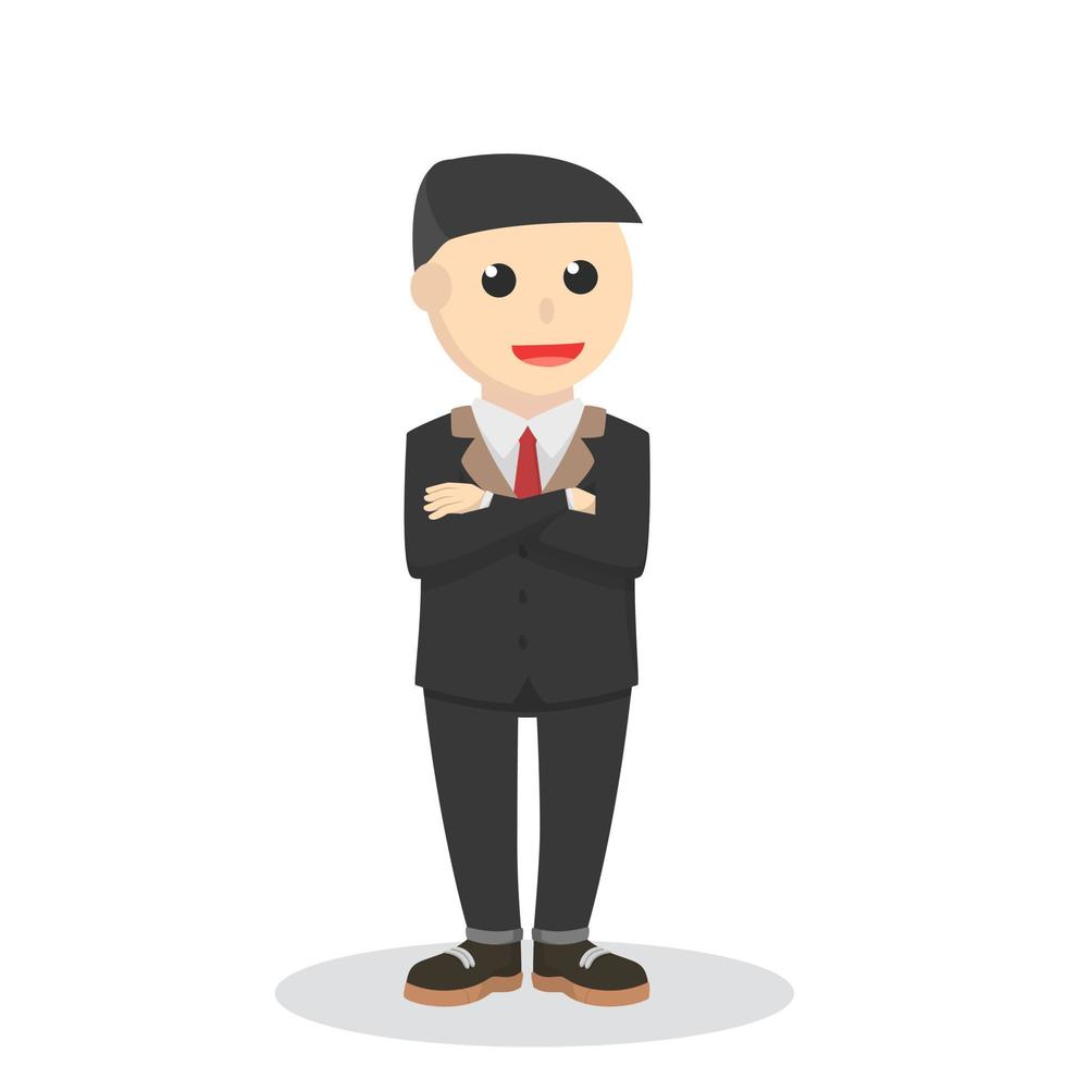 personagem de design empresário bom empresário em fundo branco vetor