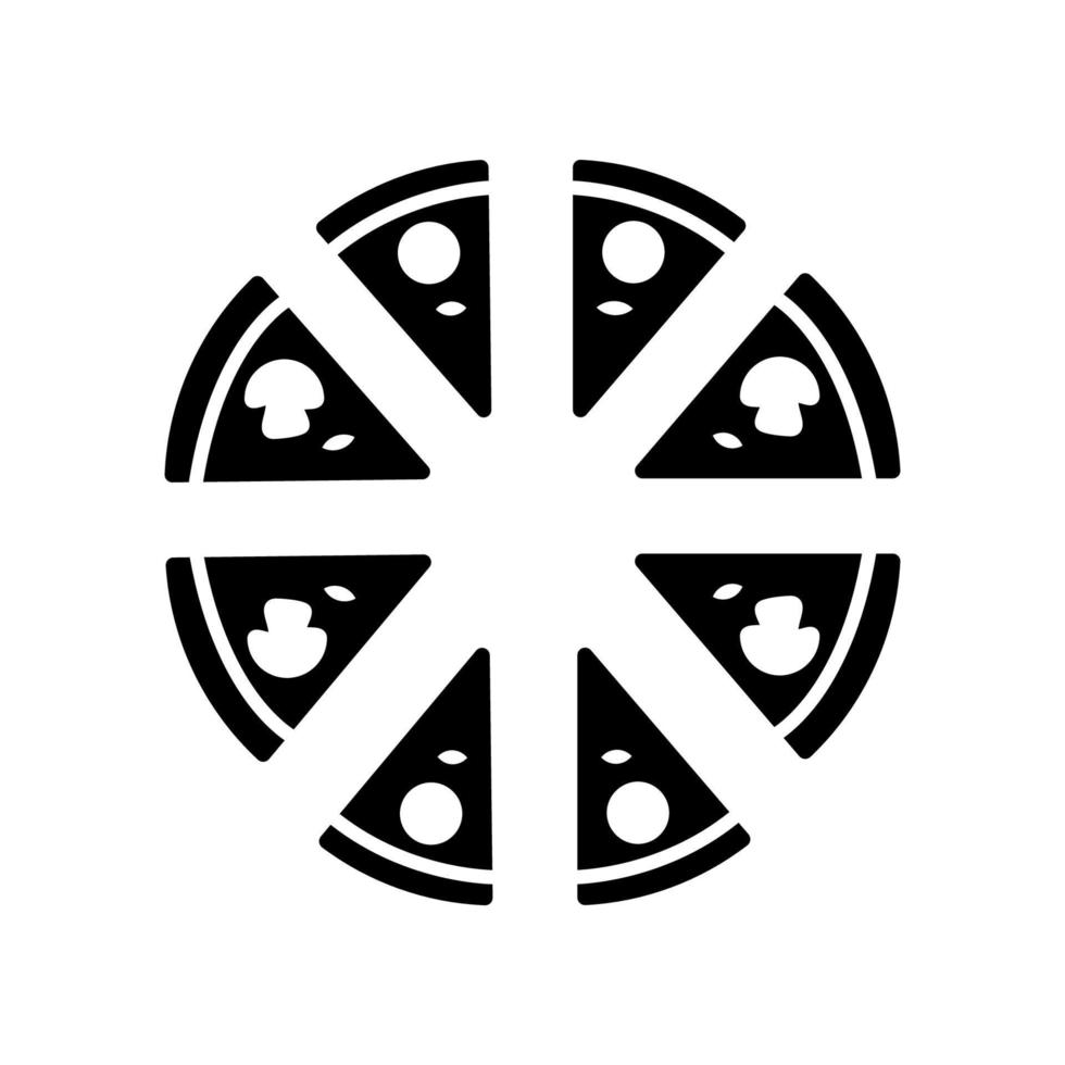 gráfico de ilustração vetorial de ícone de pizza vetor