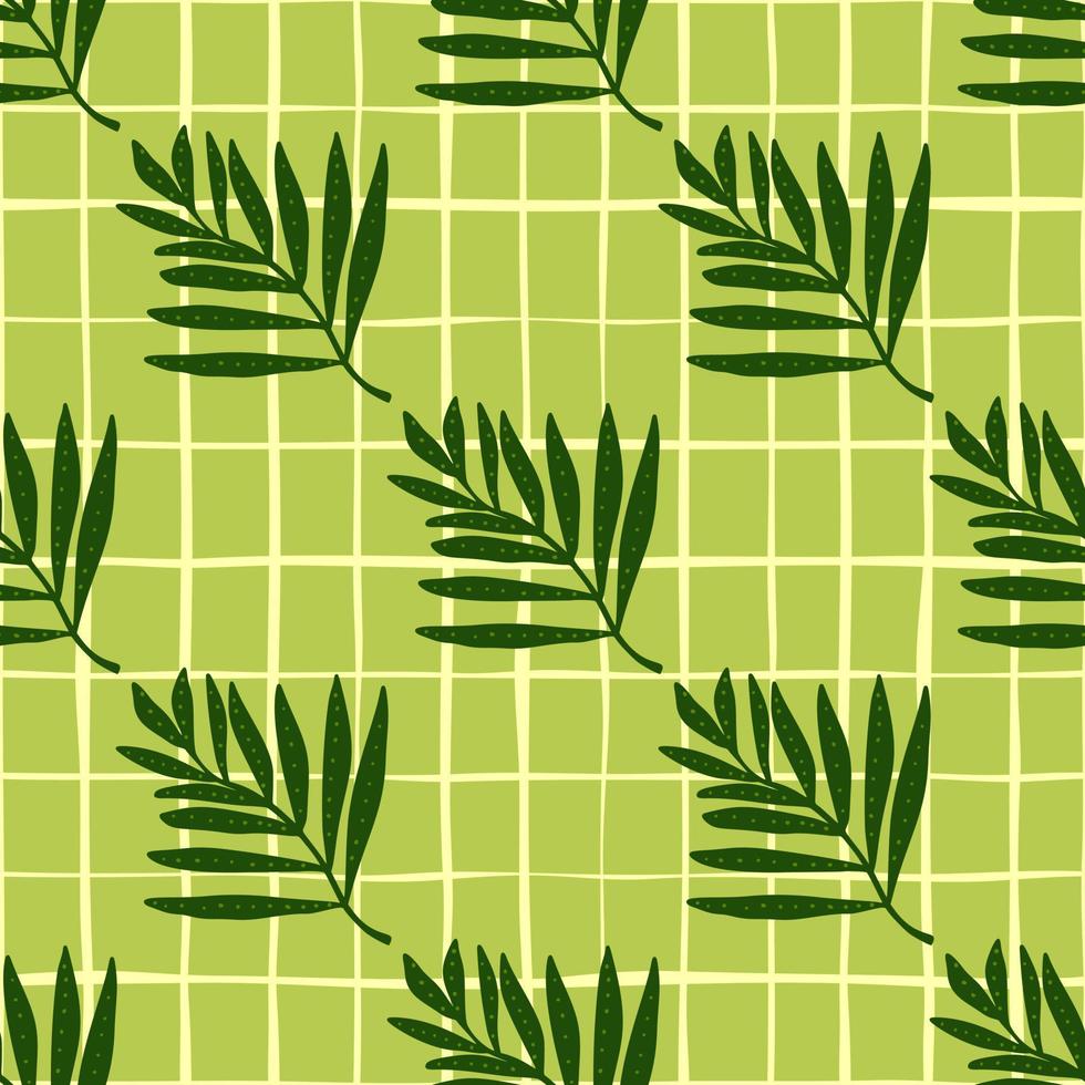 palmeira tropical criativa deixa padrão sem emenda. papel de parede de folha da selva. fundo floral botânico. cenário de plantas exóticas. vetor