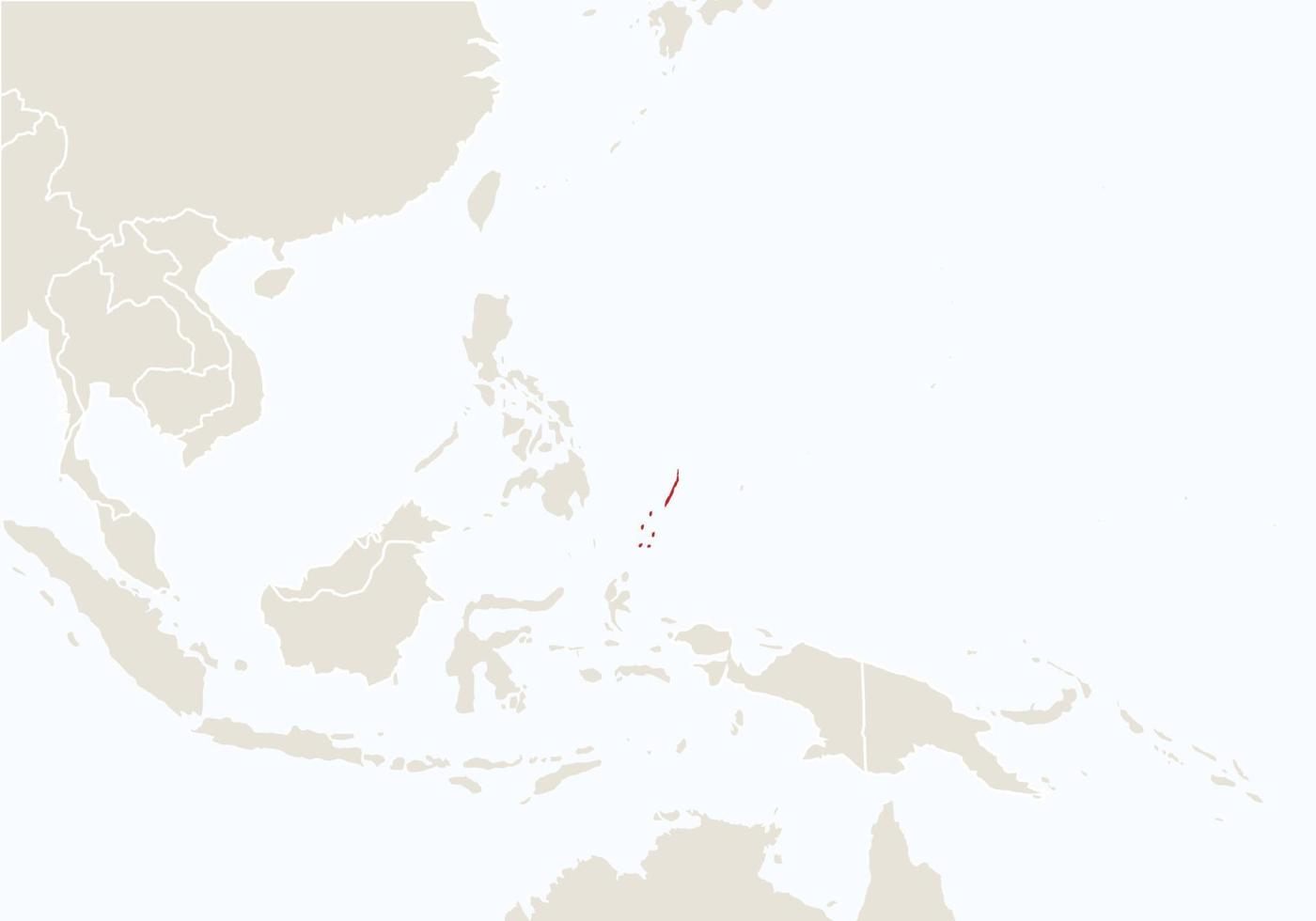 oceania com mapa de palau destacado. vetor