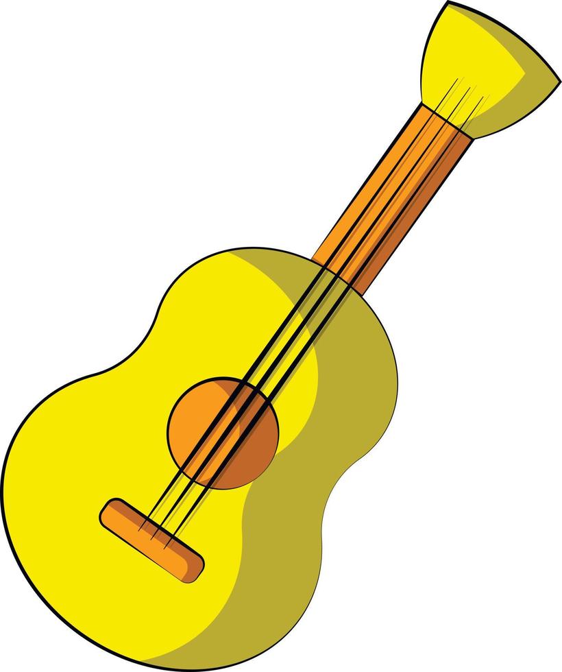guitarra de elemento único. desenhar ilustração em cores vetor