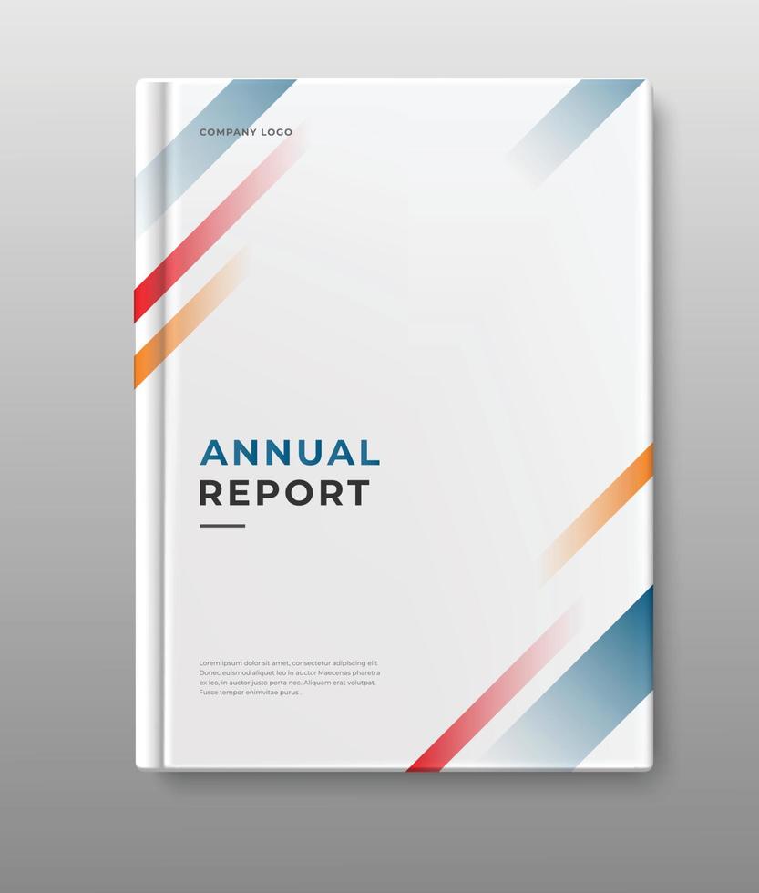 coleção de design de capa de relatório anual vetor