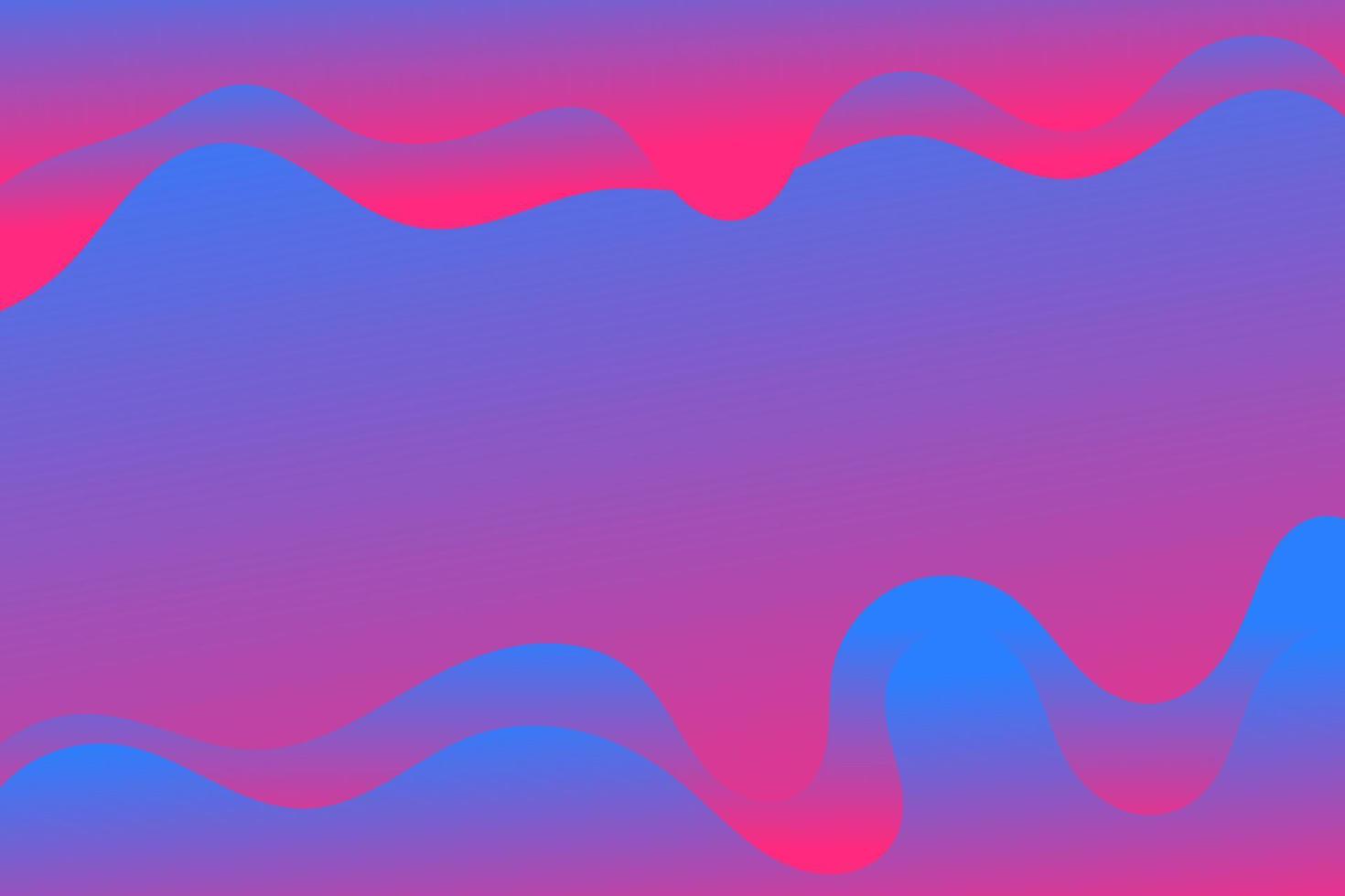fundo agradável com belas ondas de gradação em rosa azul, fundo abstrato vetor