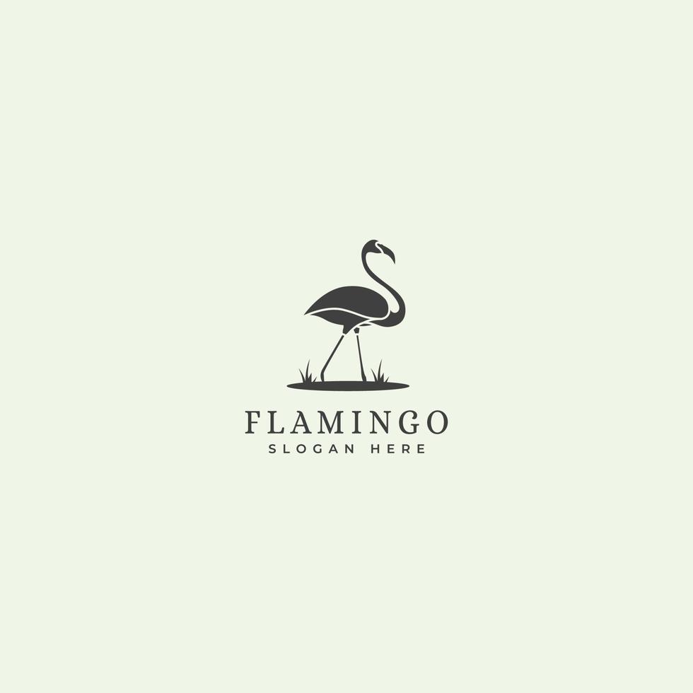 design de logotipo de pássaro flamingo vetor
