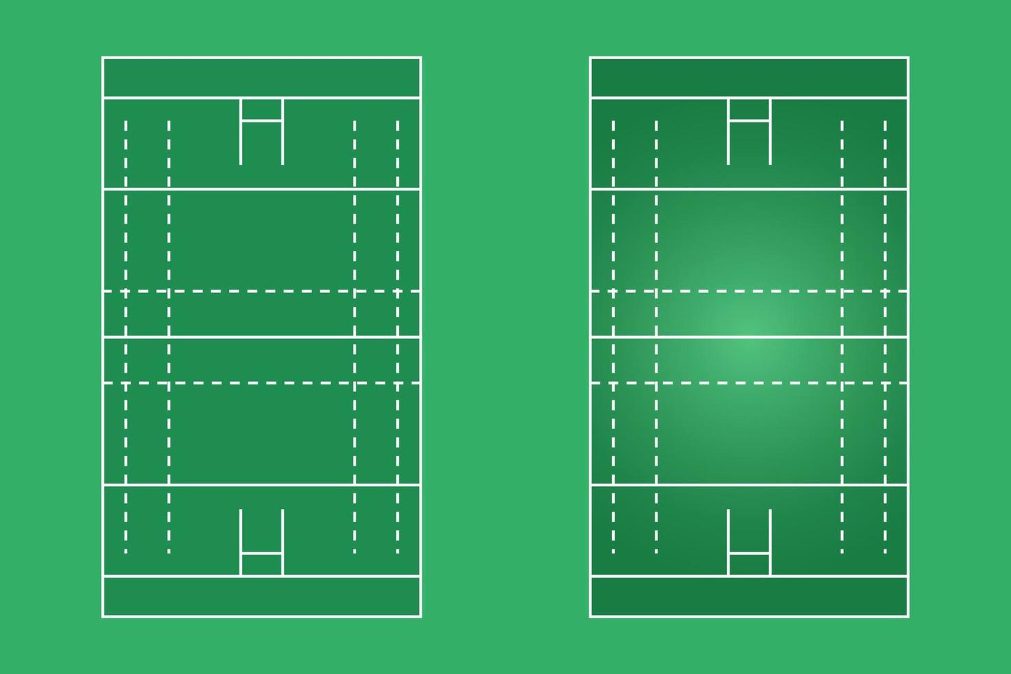 design plano de quadra de rugby, ilustração gráfica de campo de rugby, vetor de quadra de rugby e layout.
