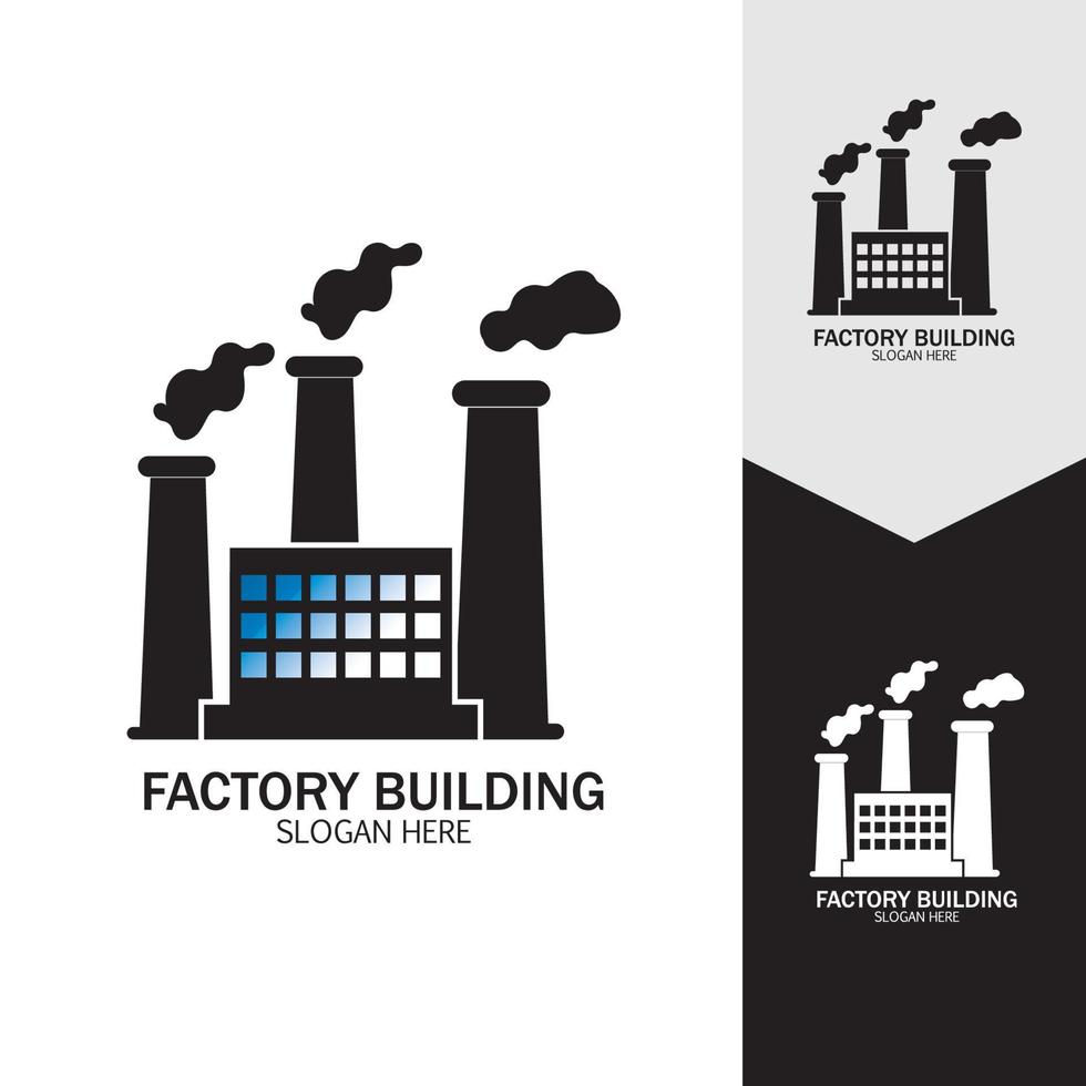 vetor de ícones de construção de fábrica