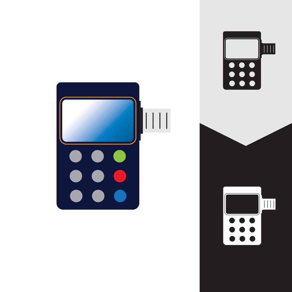 máquina de cartão de crédito. caixa eletrônico por dinheiro. ilustração de terminal de pagamento vetor