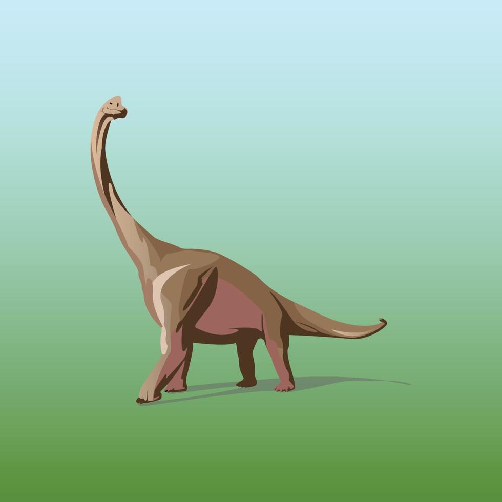 ilustração de dinossauro braquiossauro vetor