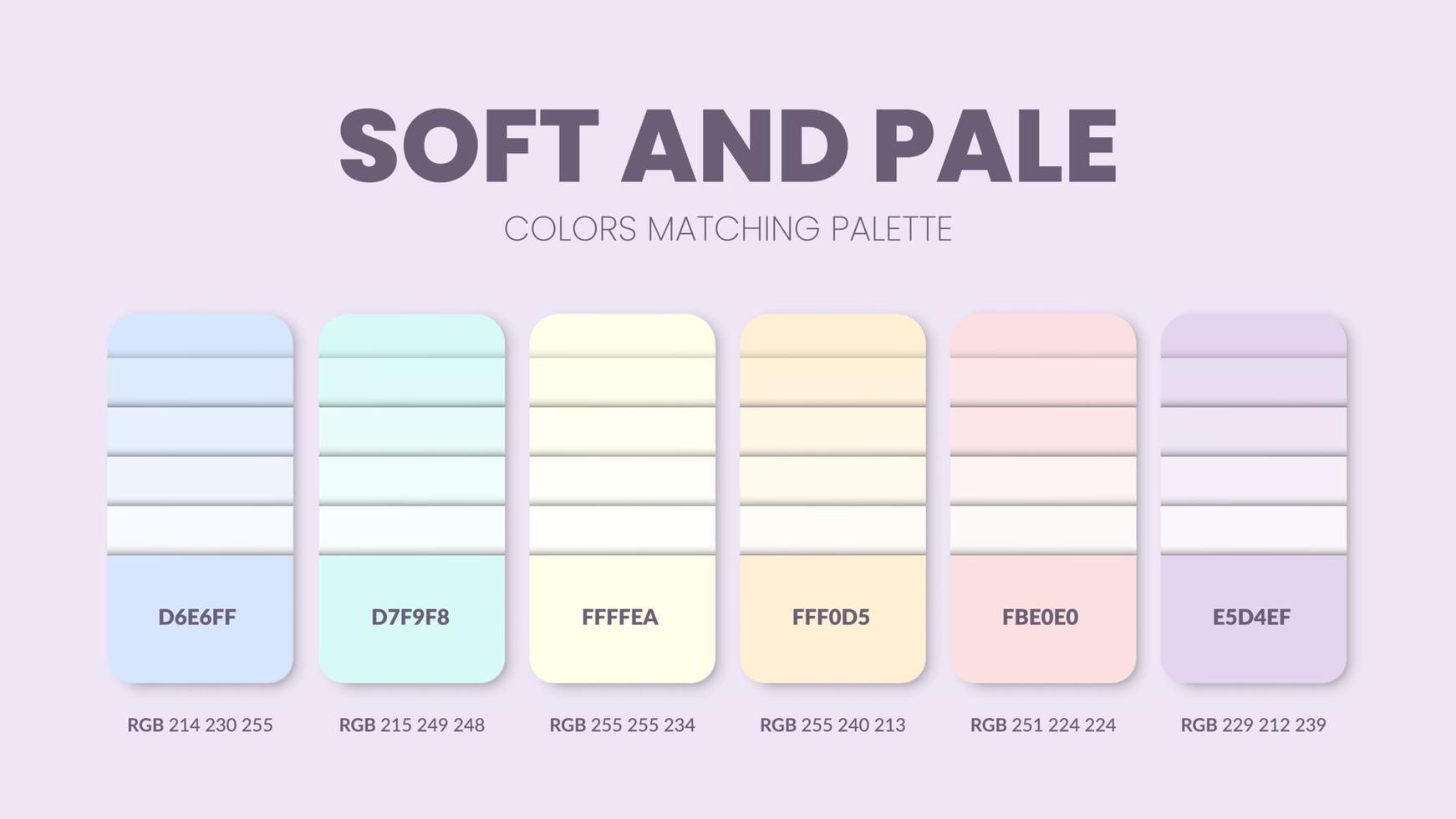 soft days verdes paletas de cores ou esquemas de cores são combinações de tendências e guias de paletas este ano tabela de tons de cores em rgb ou hex. uma amostra de cor para um dia suave de moda, casa ou design de interiores vetor