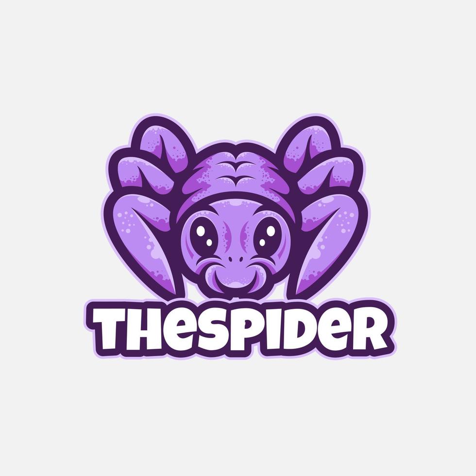 mascote do logotipo da aranha vetor