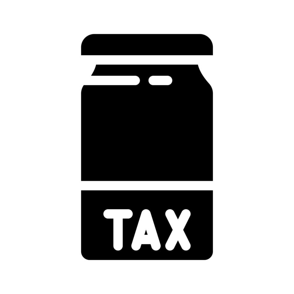 ilustração em vetor ícone glifo de imposto de depósito