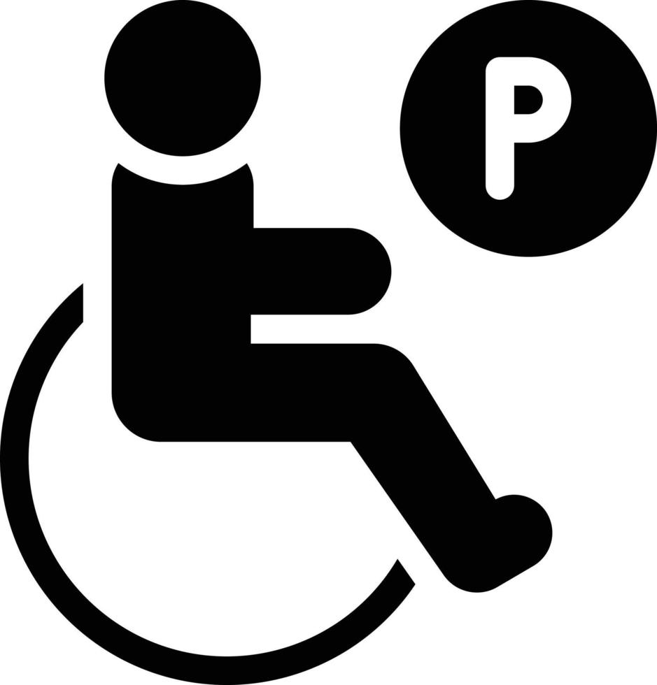 ilustração vetorial de estacionamento de cadeira de rodas em ícones de símbolos.vector de qualidade background.premium para conceito e design gráfico. vetor