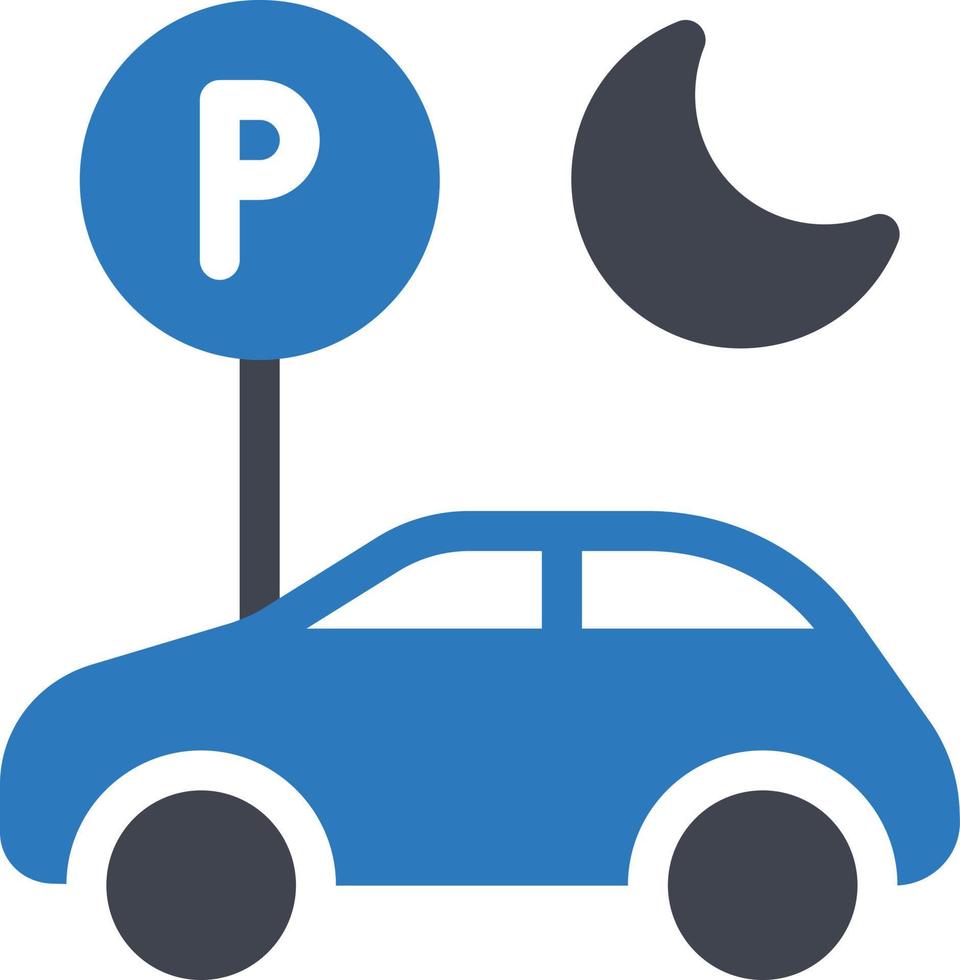 estacionamento noite ilustração vetorial em ícones de símbolos.vector de qualidade background.premium para conceito e design gráfico. vetor