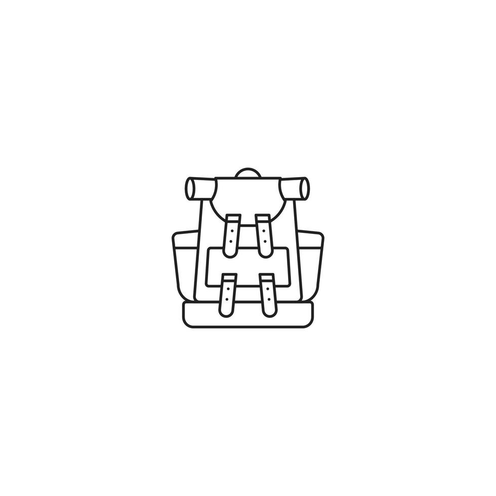 ícone de linha de mochila. sinal de estilo linear para conceito móvel e web design. ícone de vetor de contorno de mochila. símbolo, ilustração do logotipo. gráfico vetorial