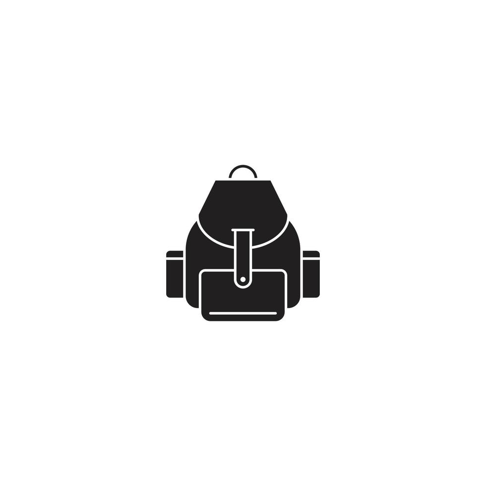 ícone de glifo de mochila. sinal de estilo glifo para conceito móvel e web design. ícone de vetor de glifo de mochila. símbolo, ilustração do logotipo. gráfico vetorial