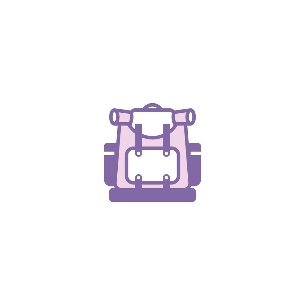 ícone de linha cheia de mochila. sinal de estilo linear para conceito móvel e web design. ícone de vetor de linha cheia de mochila. símbolo, ilustração do logotipo. gráfico vetorial