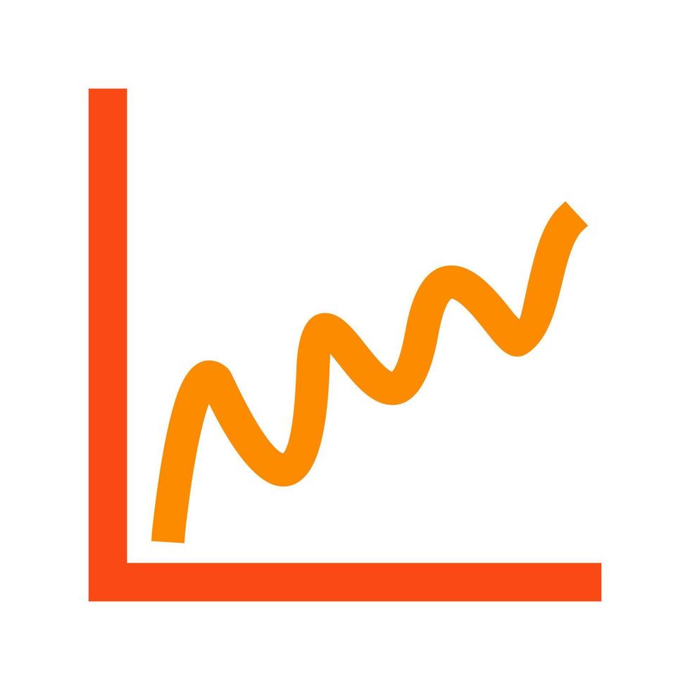 ícone de linha de gráfico em forma de sino vetor