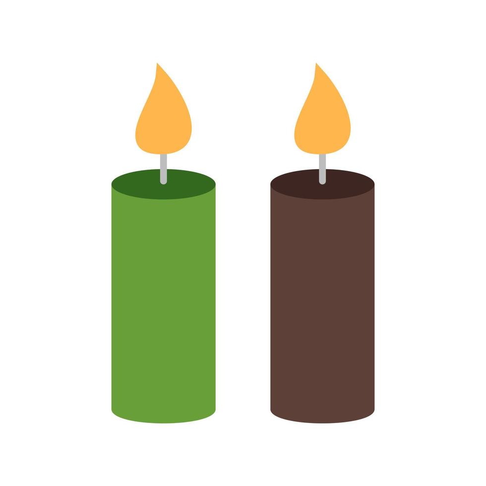 ícone de linha de duas velas vetor