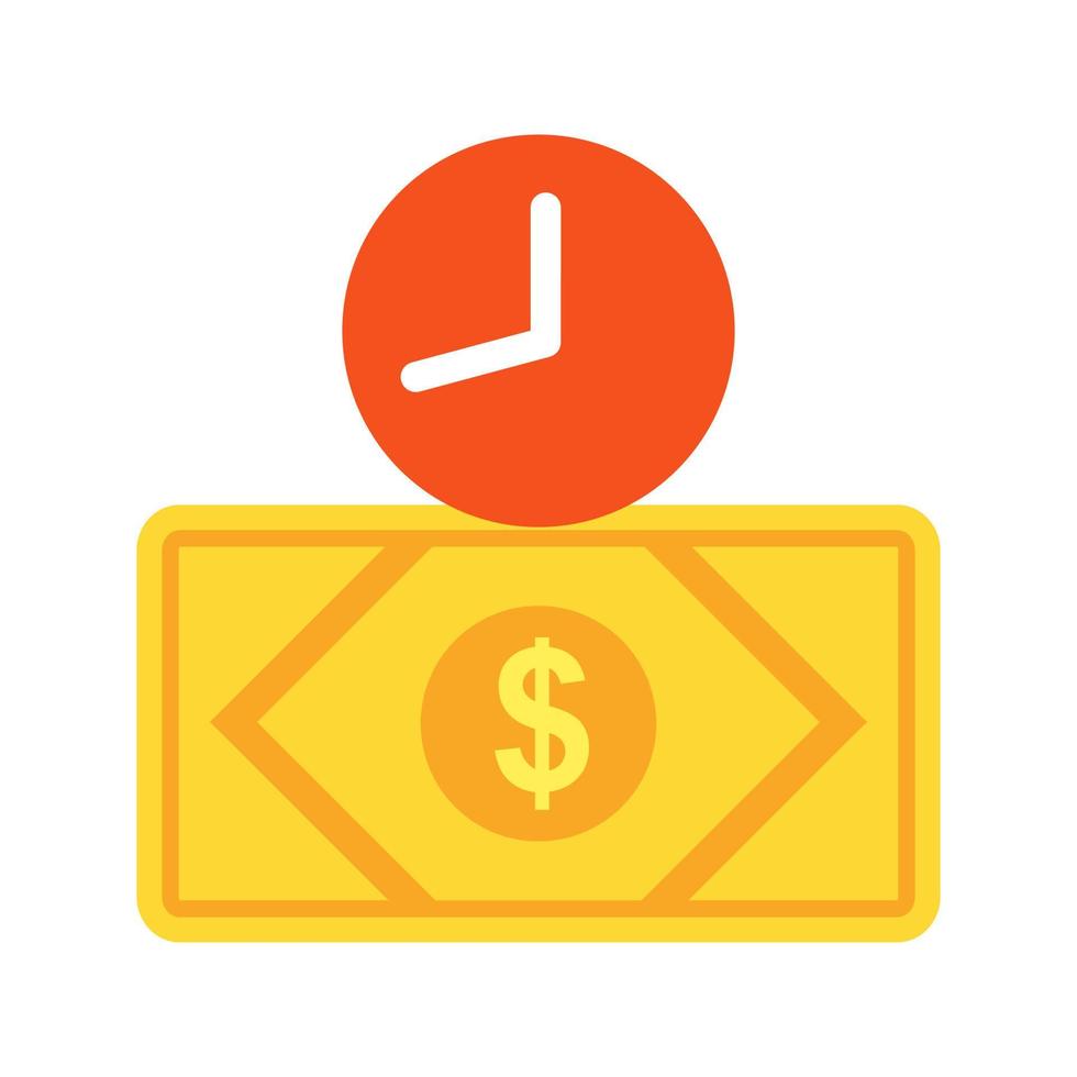 ícone de linha de moeda baseada no tempo vetor