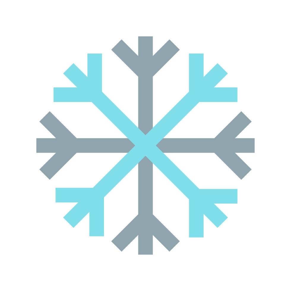 ícone de linha de floco de neve vetor
