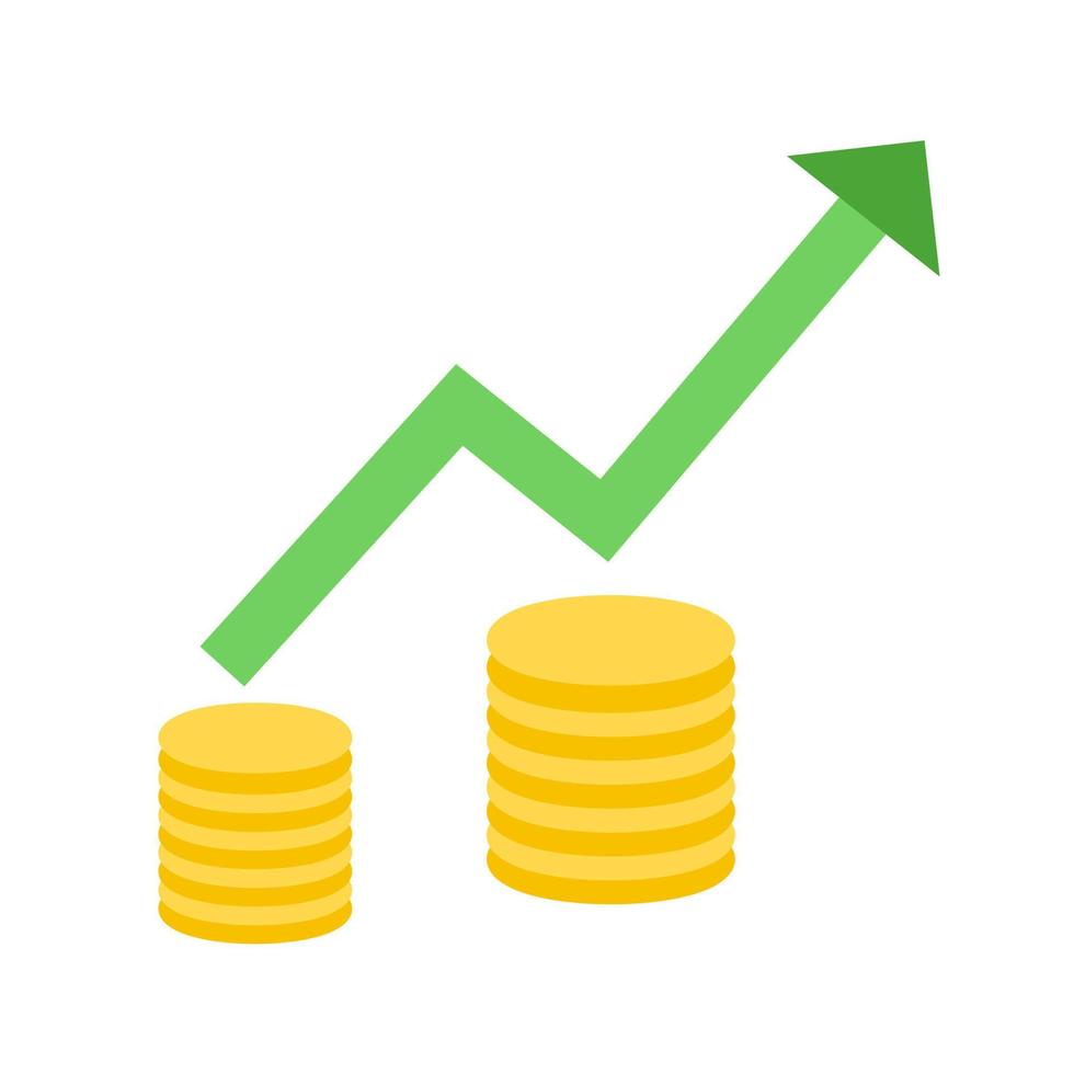 ícone de linha de economia em ascensão ii vetor