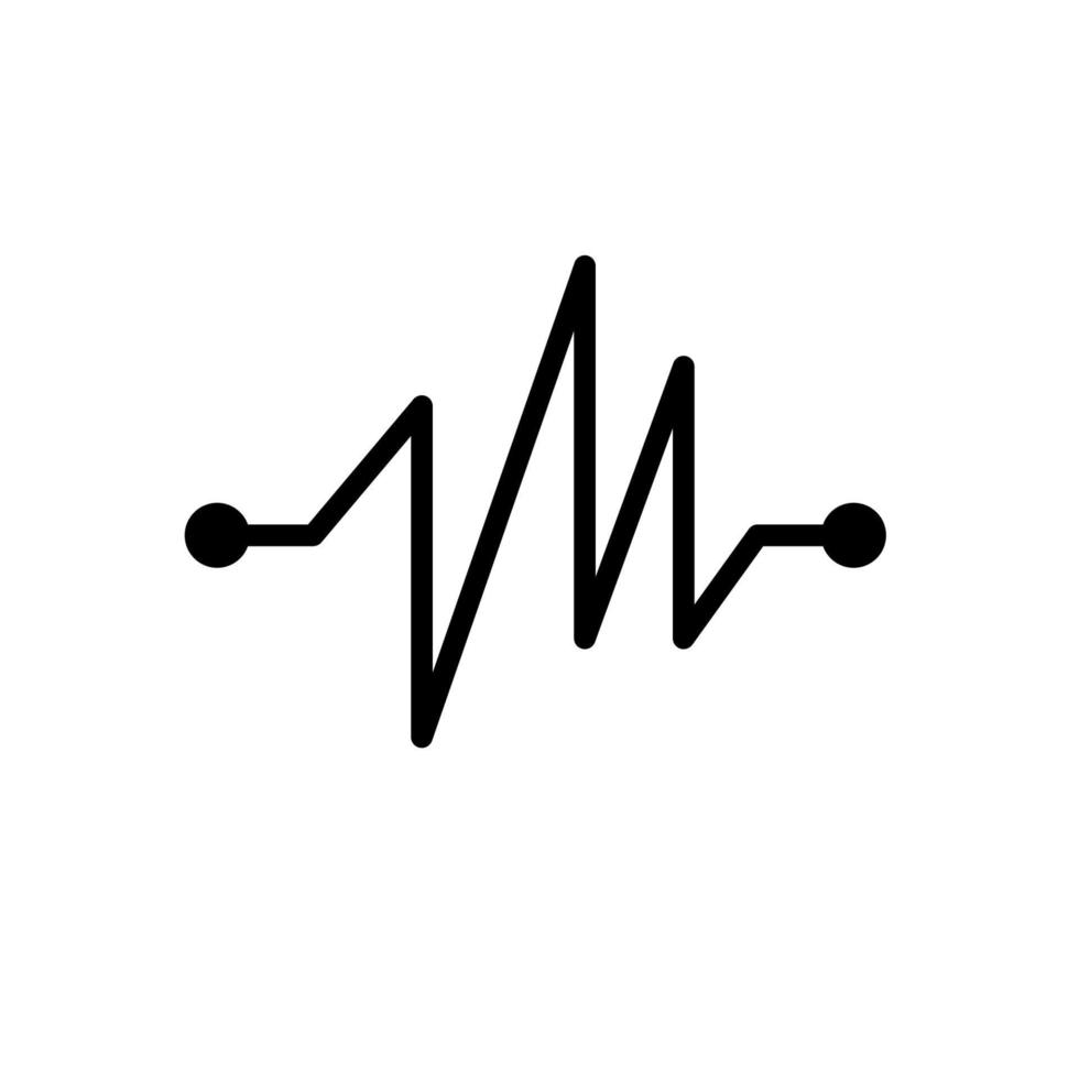 gráfico de ilustração vetorial de ícone de pulso de coração vetor