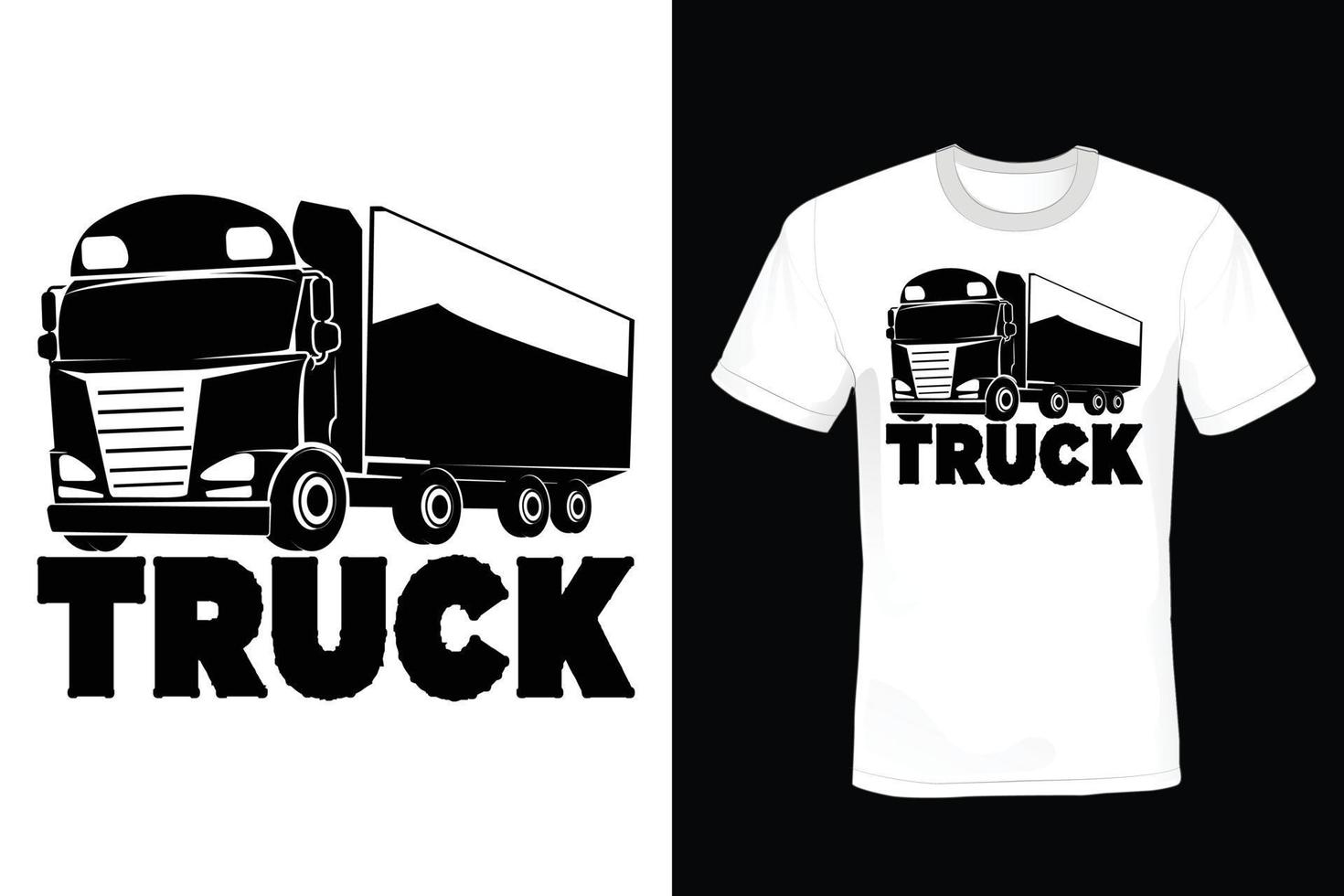 design de camiseta de caminhão, vintage, tipografia vetor